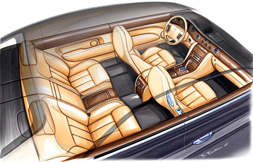 Интерьер Bentley Brooklands (скетч)